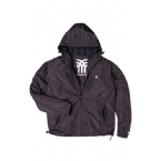 Mens Goober Pinstripe Showerproof Jacket Black