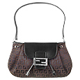 Black & Brown Zucchino Leather Flap Bag