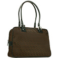 Brown & Black Zucchino Satchel Bag