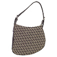 Brown and Beige Zucchino Ostrich Bag