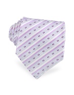 Satin Logo Band Woven Silk Tie