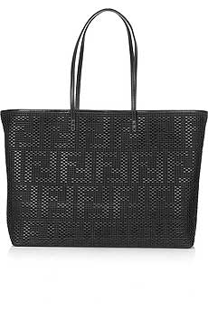 Woven logo tote