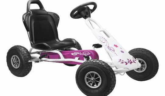 Air Runner Pneumatic Tyres Go Kart (Pink/ White)