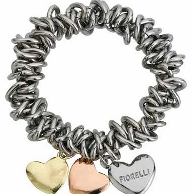 Triple Heart Stretch Charm Bracelet