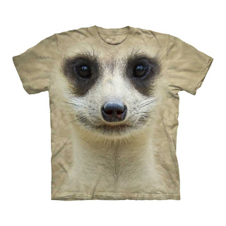 Kids Big Face Meerkat T-Shirt (Large: Ages