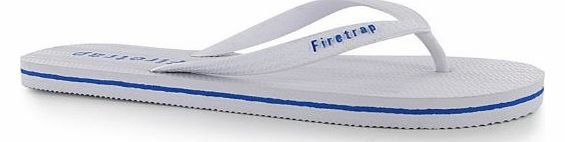 Mens EVA Mens Flip Flops White/Blue 10