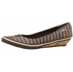 Womens Brisky Canvas Pump Brown Multi