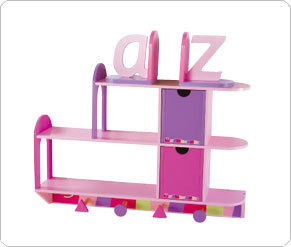 Alphabet Bookshelves - Pink