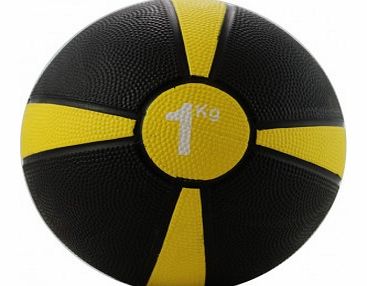 1kg Med Ball - Yellow Stripe