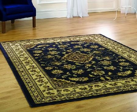 Sherborne Rug - Navy Blue - Classic Pattern - Traditional Design - 160 x 230cm