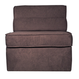 Diana Single Chair Bed In Mocha Microfibre