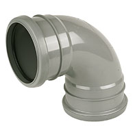 92.5 Bend Double Socket Grey