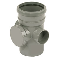 Access Pipe Single Socket Grey