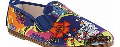 womens flossy multi plimsoll flats 1356029970