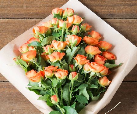 Flowers Direct Orange Spray Roses