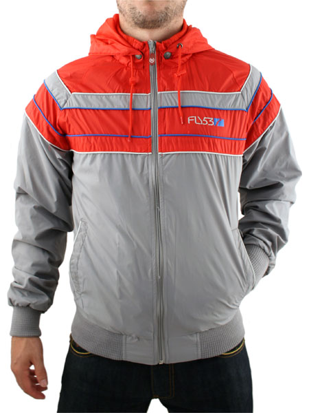 Mid Grey/Red Nautica II Hooded Zip