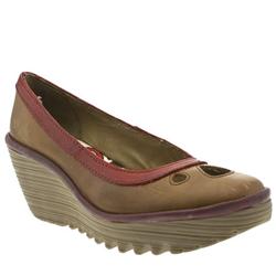 Fly London Female Yellow Yedi Leather Upper in Tan