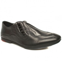 Male Vowl Asym Leather Upper Alternative in Black