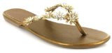 Metallica Ladies Flower Toepost Sandals - Bronze - 6 UK