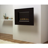 Black Granite Contemporary Flueless Gas Fire