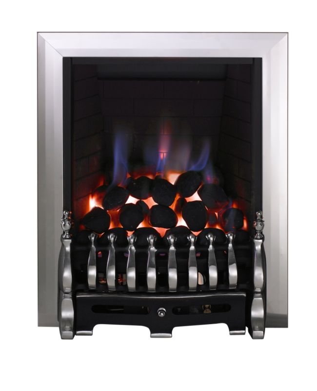 Focal Point Blenheim Full Depth Gas Inset Fire Chrome Effect