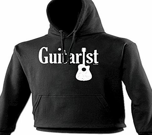 ACOUSTIC GUITAR (4XL - BLACK) NEW PREMIUM HOODIE - slogan funny clothing joke novelty vintage retro top mens ladies girl boy sweatshirt men women hoody hoodies fashion urban cool geek shirt guitars mu