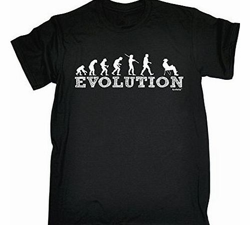 EVOLUTION RETIRED (XL - BLACK) NEW PREMIUM LOOSE FIT T-SHIRT - slogan funny clothing joke novelty vintage retro t shirt top mens ladies womens girl boy men women tshirt tees tee t-shirts shirts fashio