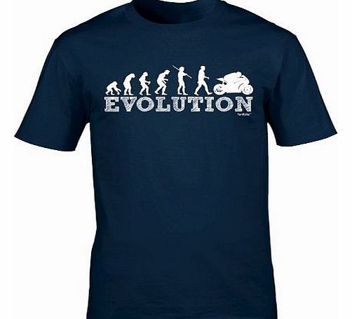 EVOLUTION SUPERBIKE (L - OXFORD NAVY) NEW PREMIUM LOOSE FIT BAGGY T SHIRT - Slogan Funny Clothing Joke Novelty Vintage retro top Mens Ladies Womens Girl Boy tshirt Tees Tee t-shirts shirts s Fashion U