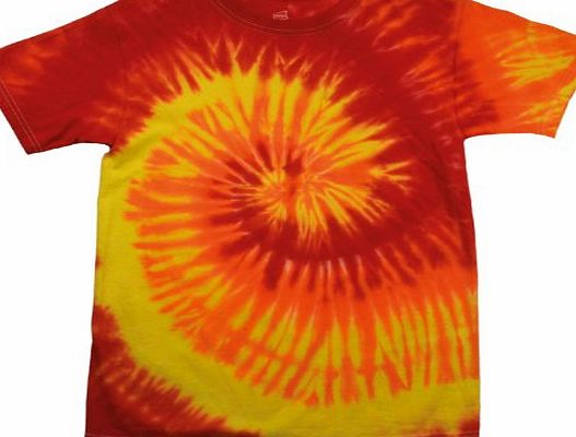 PLAIN (L - BLAZE) NEW PREMIUM TIE DYE T SHIRT - Blank Novelty Boots Wellies Bestival Creamfields Global Gathering Reading the garden party glastonbury tickets Vintage retro top clothes Unisex Mens Lad