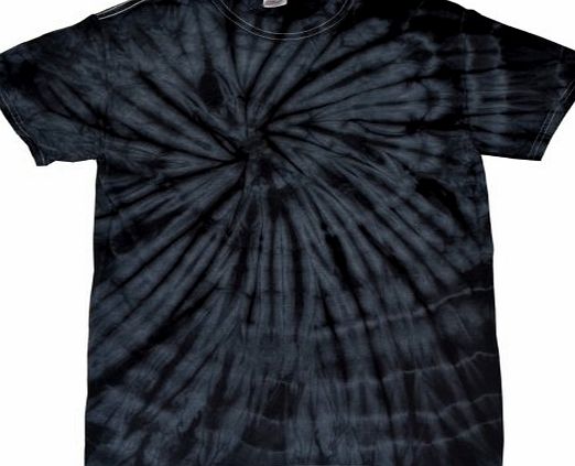 PLAIN (M - SPIDER BLACK) NEW PREMIUM TONAL SPIDER TIE DYE T SHIRT - Blank Novelty Boots Wellies Bestival Creamfields Global Gathering Reading the garden party glastonbury tickets Vintage retro top clo