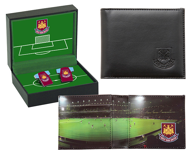 Cufflinks and Stadium Wallet - West Ham United - Buy Set Save andpound;5