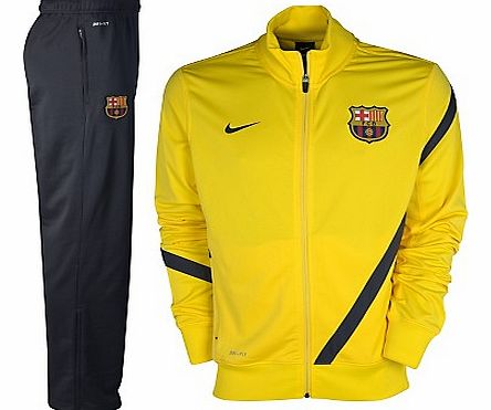 Nike 2011-12 Barcelona Nike Sideline Tracksuit (Yellow)