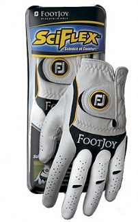 SCIFLEX MENS GOLF GLOVE Left Hand Player / White/Black / Medium Large