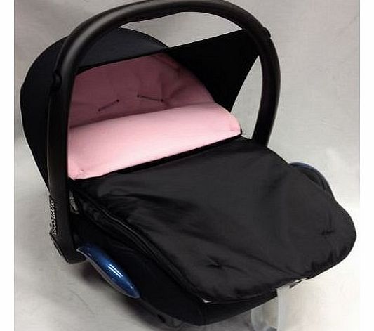 Universal Car Seat Footmuff To Fit Maxi Cosi Cabrio Light Pink