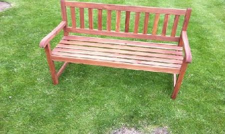 GARDEN BENCH IN SOLID HARDWOOD LATTICE BACK PATIO FURNITURE SEAT OUTDOOR SEATING