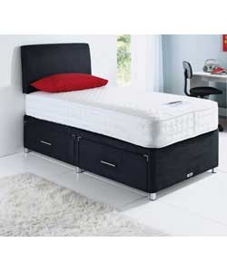 Orlando Black Single Divan Bed - 2