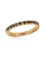 Black Diamond 18K Gold Eternity Band