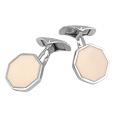 DiFulco Line Octagonal Sterling Silver Cufflinks