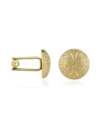 Forzieri Florentine Fleur-de-Lis Gold Plated Cufflinks