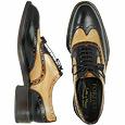 Italian Handcrafted Two-tone Wingtip Oxford Shoes