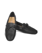 Mens Black Leather Driver Shoes