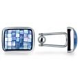 Forzieri Mosaic Mother of Pearl Silver Plated Cufflinks