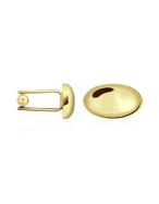 Forzieri Oval Gold Plated Classic Cufflinks