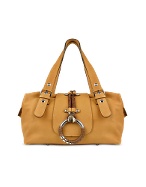 Ring - Camel Stone Washed Leather Satchel Bag