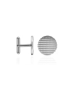 Round Decorated Sterling Silver Cufflinks