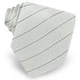 Silver Bands Woven Ceremony Silk Tie