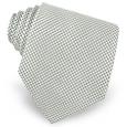 Silver Mini Polkadot Woven Ceremony Silk Tie