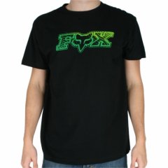 Mens Fox Racing Outta Here Tee Black / Green