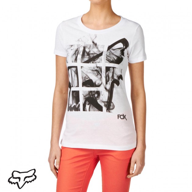 Womens Fox Smokin Crew T-Shirt - White