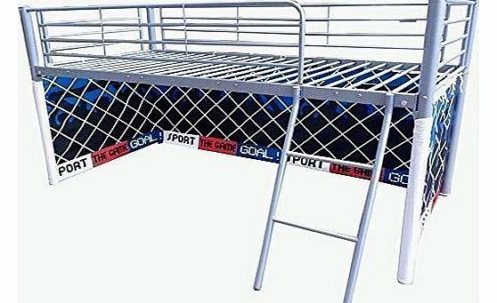 Childrens Metal Mid Sleeper Cabin Bunk Bed Kids Tent Single 3FT Boy No Mattress New